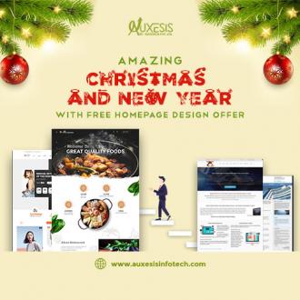 Amazing Christmas and New Year Free Homepage Design Offer